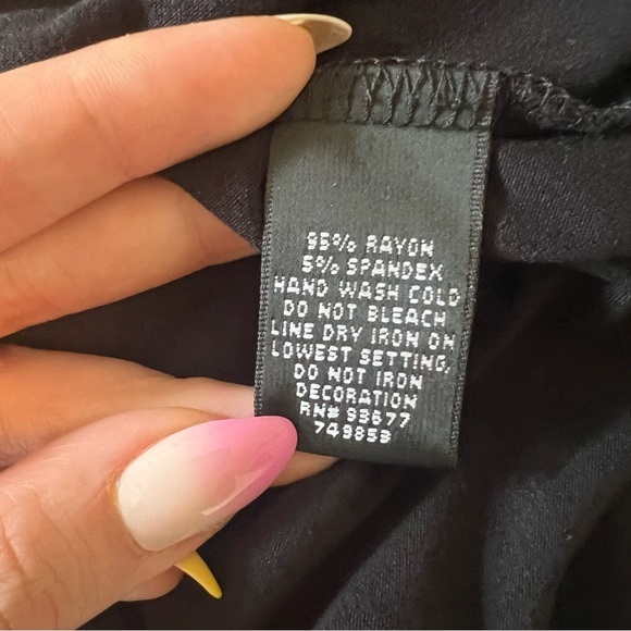 Nicole by Nicole Miller Black Dress with Beaded Front Detail | Size Large | - Picture 11 of 11